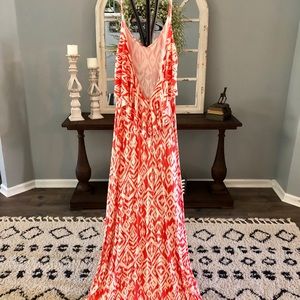 Coral maxi dress